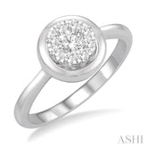 1/3 ctw Round Diamond Lovebright Ring in 14K White Gold